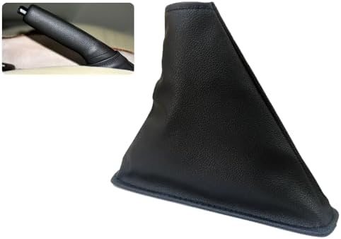 Car Shift Gear Stick Handbrake Cover Manual Shift Boot Black Leather Boot Cover by AJHLJ