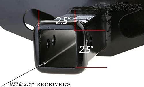 5"x3" American Black Flag Metal Hitch Cover - Image 3
