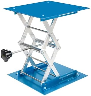Lab Jack, 12x12 Inch Anodized Aluminum Lifting Platform, 80‑375mm Vertical Lift by XUNKUANER