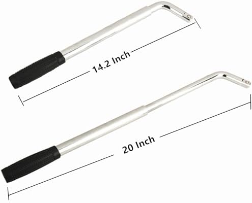 20" Universal Extended Lug Wrench 4 Way Heavy Duty Tire wrench Standard Sockets - Image 2