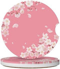 Pink Cherry Blossom Car Coasters by Unknown