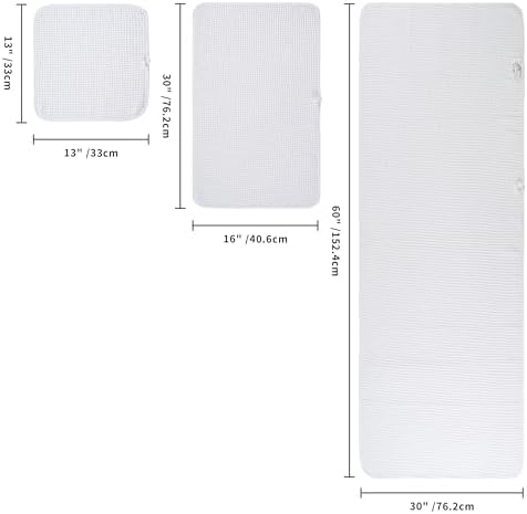 POLYTE 430 GSM Poly Blend Microfiber Quick Dry Waffle Bath Towel Set of 6 - Image 2