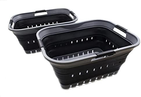 SAMMART 42L Collapsible Plastic Laundry Basket by SAMMART