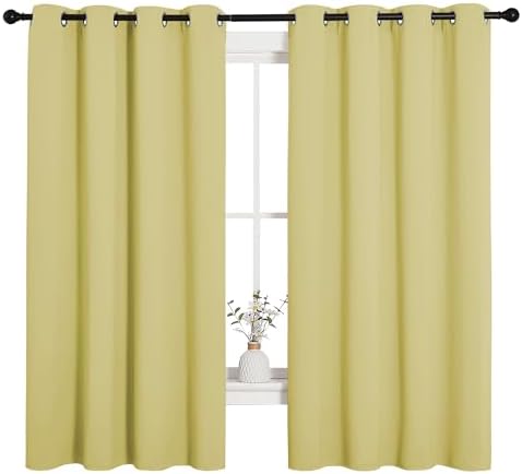 NICETOWN Bedroom Curtain Panels Blackout Draperies, Thermal Insulated Solid - Image 2