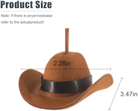 ZIMISI Western Cowboy Hat Car Hanging Ornament, Mini Cowgirl Hat Car Rear View - Image 2