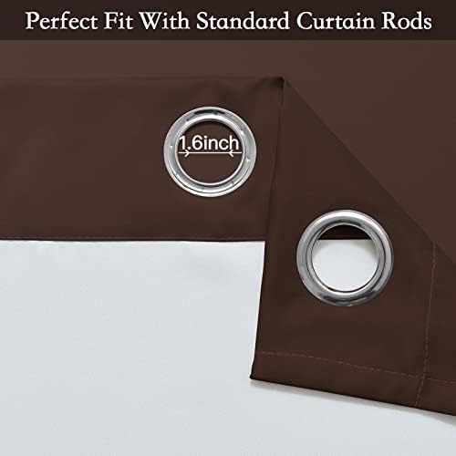 SimpleHome Ombre Brown to Grey White Curtains - Image 4