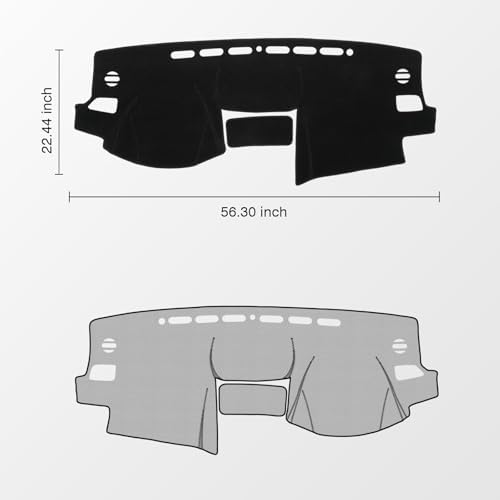 KUST Black Dash Cover for Subaru Forester 2014-2017 2018 Left Hand Driving - Image 2