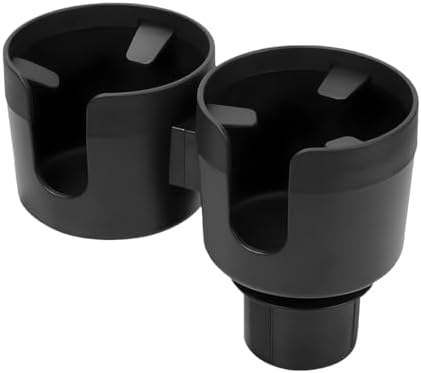 Car Double Cup Holder Expander, 2 in 1 Multifunctional Vehicle Cup Holder by TNAIYH