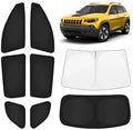 KUST Car Window Shades for Jeep Cherokee 2014-2023 Windshield Sun Shade Side by KUST