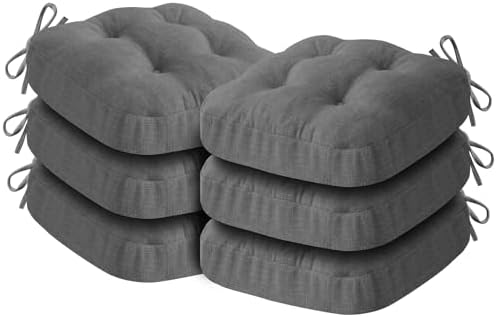 IASEAHK Memory Foam Dining Chair Cushions, 16.5"x16.5"x3.5" by IASEAHK