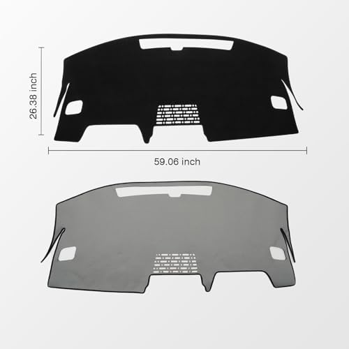 KUST Black Dash Cover for Honda Prologue 2024-2026 Polyester Dashboard Cover - Image 2