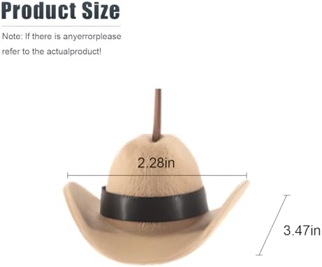 ZIMISI Western Cowboy Hat Car Hanging Ornament, Mini Cowgirl Hat Car Rear View - Image 2
