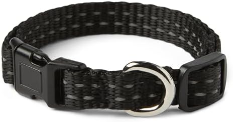 Amazon Basics Reflective Polyester Dog Collar, Adjustable Length 8.7"-13.5" by AmazonBasics