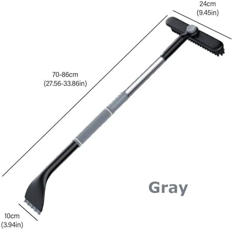 3 In 1 Snow Brush Ice Scraper for Car Windshield Extendable Snow Removal - Image 4
