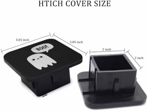 Auto Hitch Cover for Trucks Boo Ghost, Cute Halloween Scary Ghost Boo Bubble - Image 2