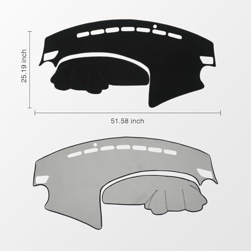 KUST Black Dash Cover for 2010 2011 2012 2013 Mazda3 Non-Slip Dashboard Cover - Image 2