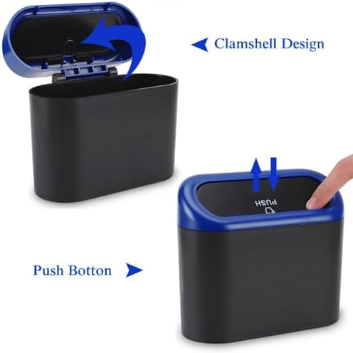 Accmor Car Trash Can with Lid, Vehicle Trash Bin Car Dustbin Garbage Organizer - Image 3