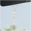 Sun Hanging Car Charm, Rear View Mirror Cute Boho Dangling Sun Car Decor by Unknown
