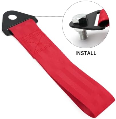 RASTP Racing Tow Strap for Front or Rear Bumper - Image 3