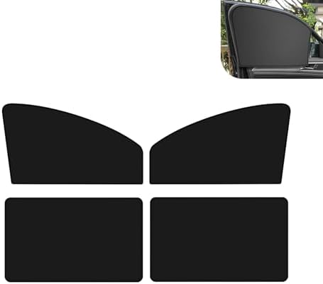 4PCS Car Side Window Sun Shades, Magnetic Foldable Car Front and Rear Side by Unknown