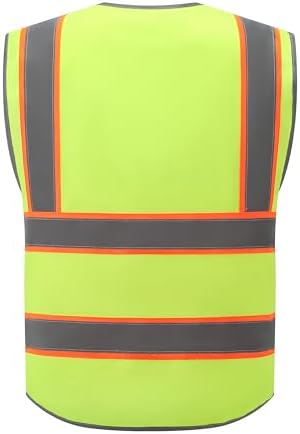 XIAKE Reflective Safety Vest for Men & Women High Visibility Class 2 Vest - Image 3