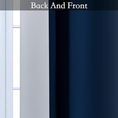 SimpleHome Ombre Blue to Grey White Curtains - Image 5