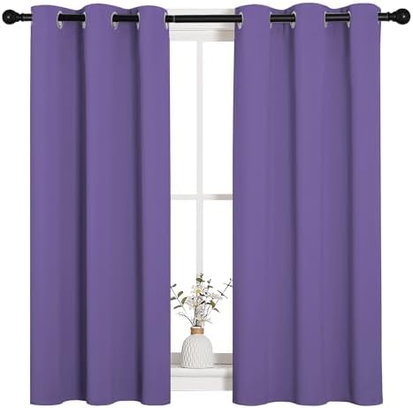 NICETOWN Bedroom Curtain Panels Blackout Draperies, Thermal Insulated Solid - Image 2