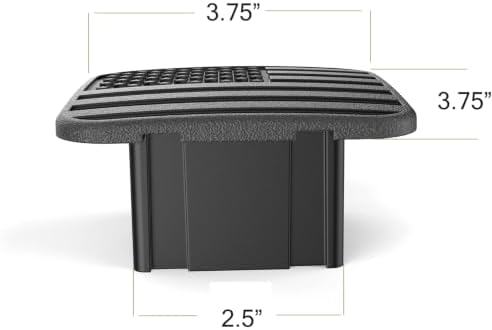 USA 2.5" American Black Flag Trailer Hitch Cover - Image 6