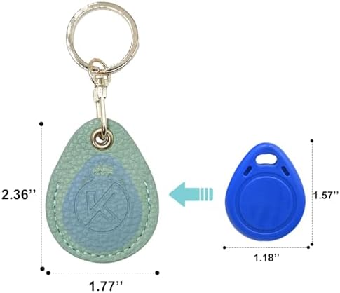 Leather Key Fob Holder, Access Card Key Chains RFID Protector, NFC Smart Key - Image 2