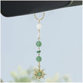 Sun Hanging Car Charm, Rear View Mirror Cute Boho Dangling Sun Car Decor by Unknown