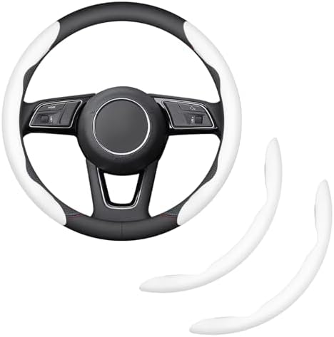 2-Piece Steering Wheel Cover, Carbon Fiber Segmented Steering Wheel Protector by Unknown