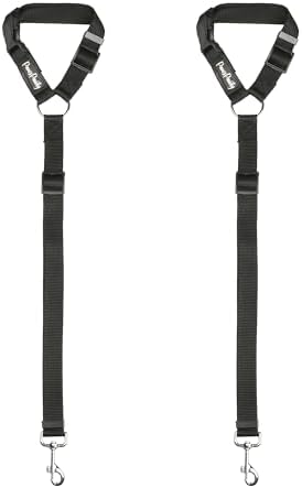 PawsPawty 2 Pack Headrest Dog Car Safety Seat Belt Adjustable Nylon Fabric Car - Image 3