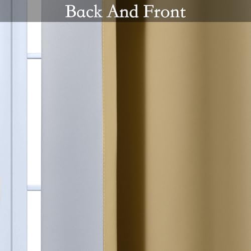 SimpleHome Ombre Beige to Grey White Curtains - Image 6
