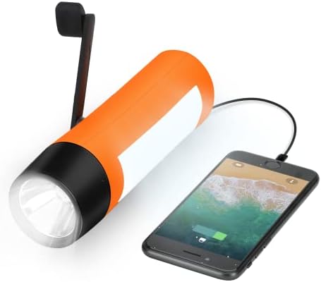 Rechargeable Hand Crank Flashlight/Generator/USB Charger by VFANGPSAntenna