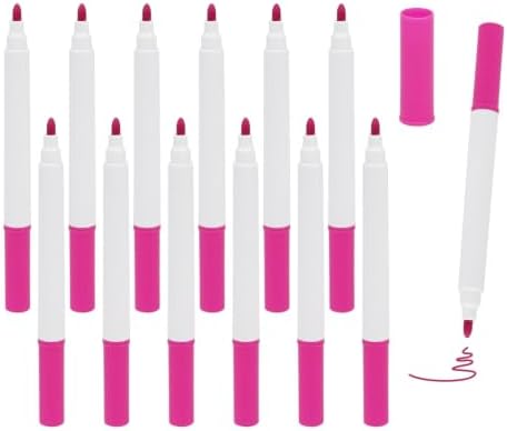 12 PCS Rose Liquid Chalk Markers, Fine Tip Neon Erasable Pens by Unknown