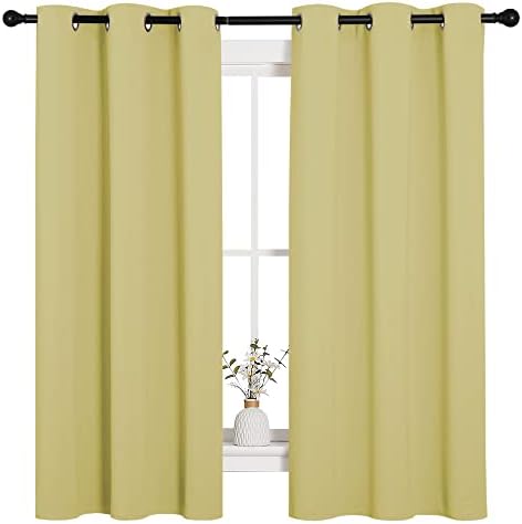 NICETOWN Paler Yellow Blackout Curtains - Image 2