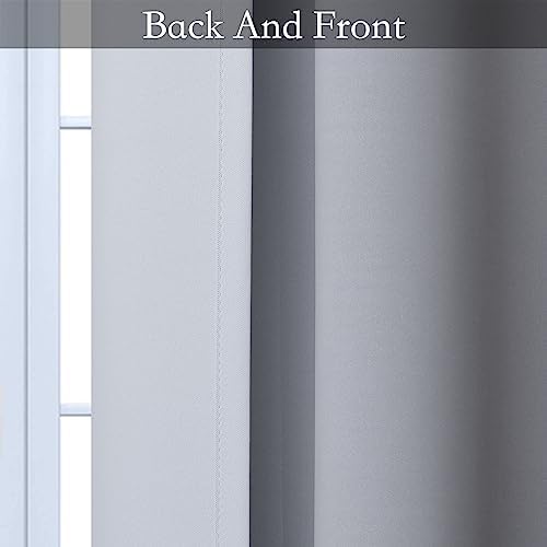 SimpleHome Ombre Black to Grey White Curtains - Image 5