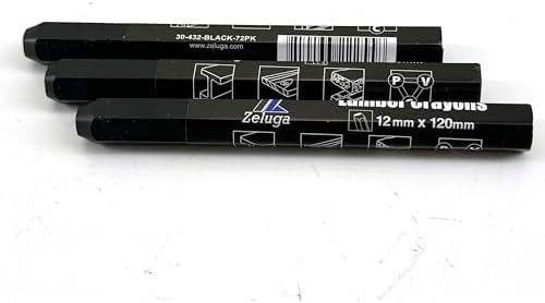 Zeluga 4.7in. x 0.47in. Hex Shape Industrial Lumber Marking Crayons - Image 2