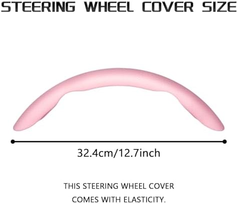 2-Piece Steering Wheel Cover, Carbon Fiber Segmented Steering Wheel Protector - Image 2