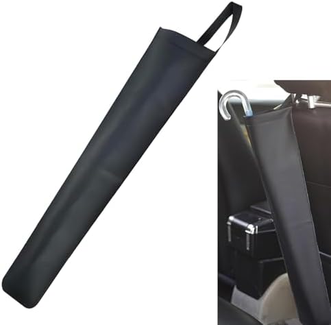 Car Umbrella Storage Bag, Waterproof Foldable Hanging Bag, Universal PU Leather by Unknown