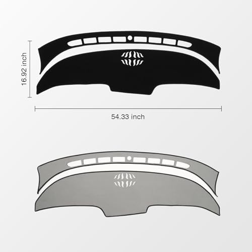 KUST Black Dash Cover for Hyundai Santa Cruz 2022 2023 2024 Polyester Dashboard - Image 2