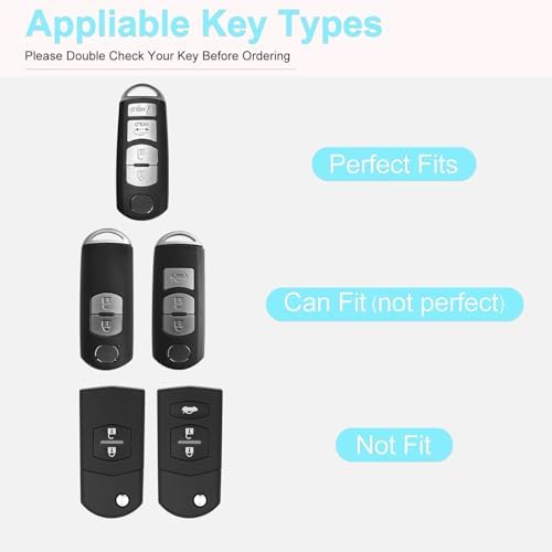 for Mazda Key Fob Cover with Keychain - Image 3