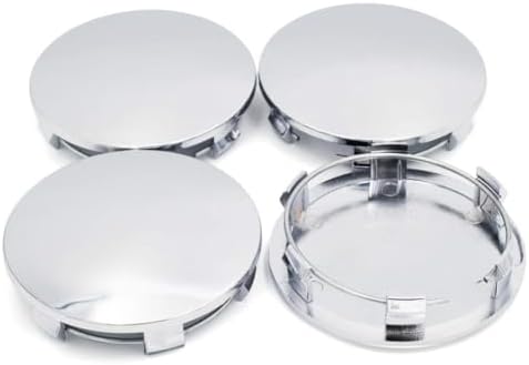 Rhinotuning 83mm/76.4mm Chrome Silver ABS Car Wheel Center Hub Caps Replace by RTRHINOTUNING