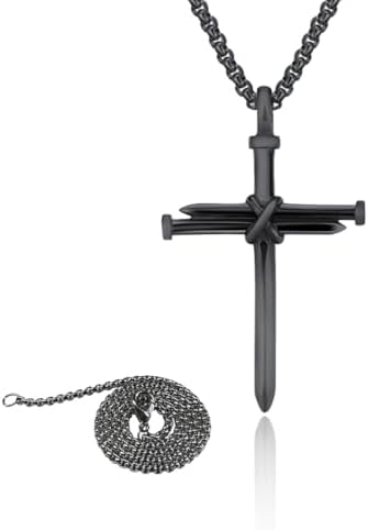 Nail Cross Pendant for Car Rearview Mirror, 3 Nails Metal Cross Car Rear View by Unknown