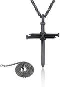 Nail Cross Pendant for Car Rearview Mirror, 3 Nails Metal Cross Car Rear View by Unknown