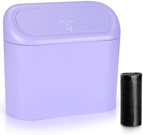 Accmor Car Trash Can with Lid, Mini Vehicle Garbage Can with 30 Trash Bags by Accmor