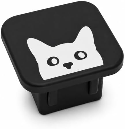 2 Inch Peeking Cat Trailer Hitch Cover, Cute Rubber Receiver Tube Hitch Plug by Unknown