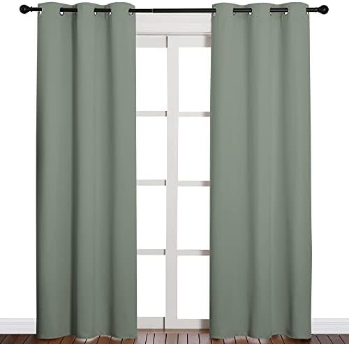 NICETOWN Sage Green Blackout Curtains - Image 2