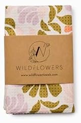 Wildflowers Microfiber Kitchen Towels | Light Pink, and Scratch-Free Dish Towel by FlourishPetProducts