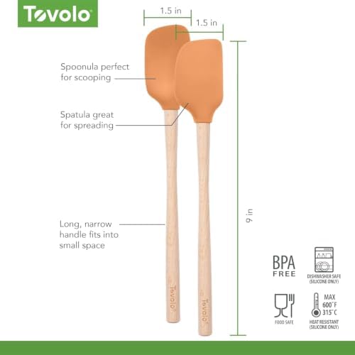 Tovolo Mini Spoon Spatula Wooden Handle Set - Image 5